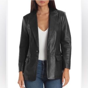 BAGATELLE City 100% real leather Blazer Jacket